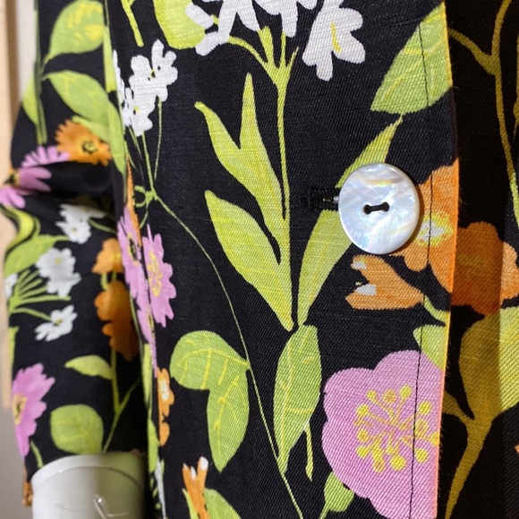 VTG SIGRID OLSEN Floral Print Blazer Size 4 - Picture 2 of 9